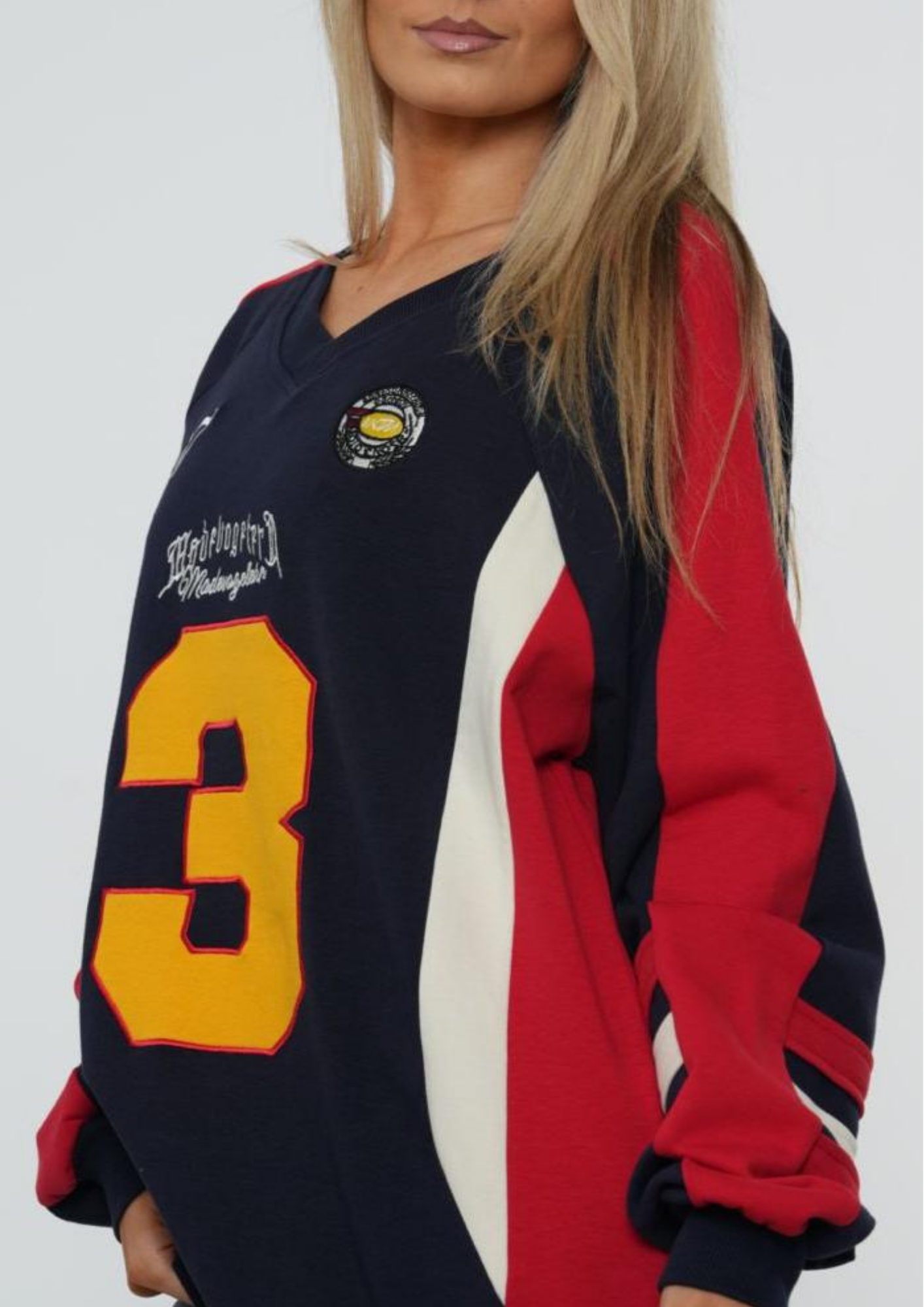 Oversized No. 3 Sport V Sweatshirt