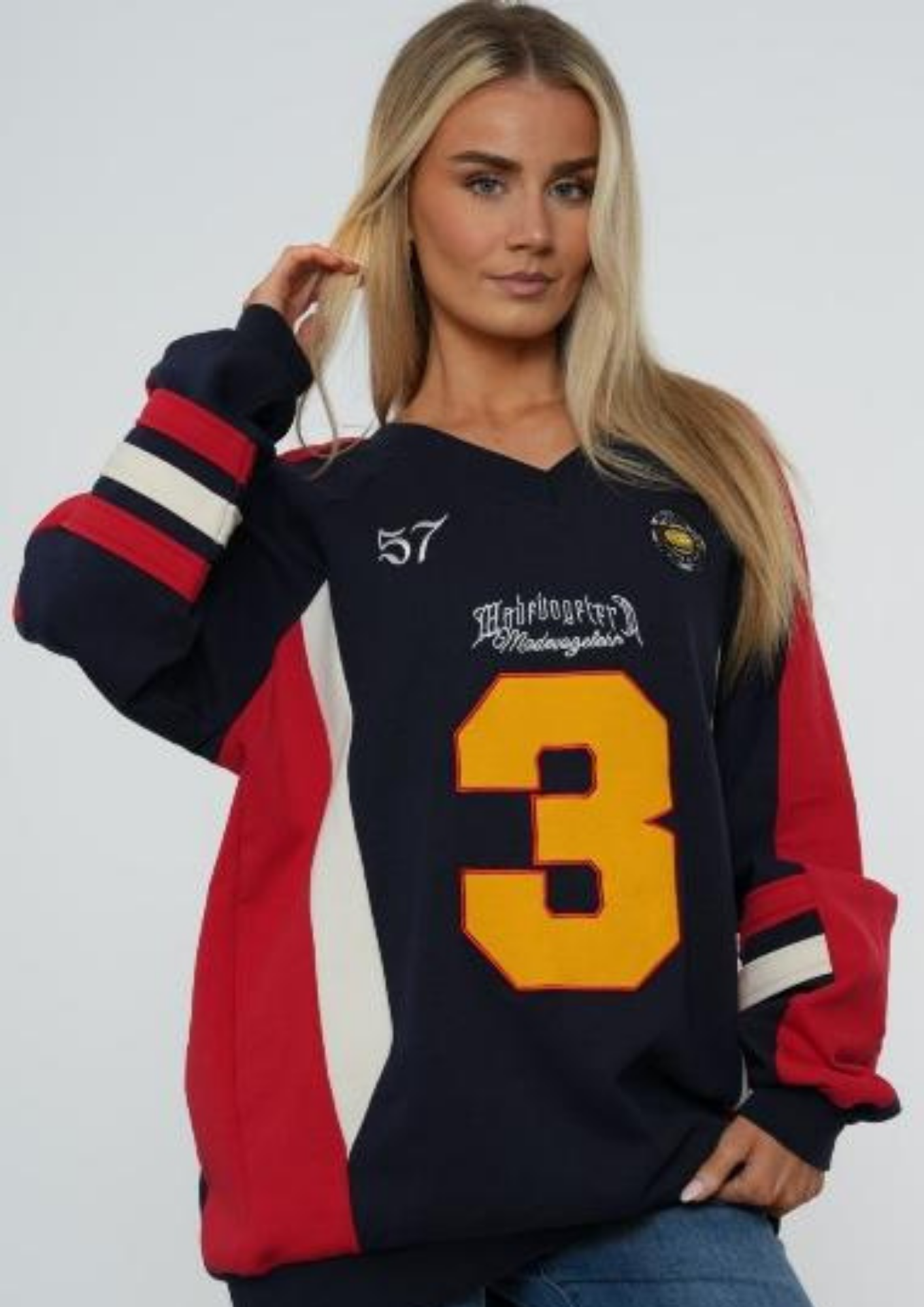 Oversized No. 3 Sport V Sweatshirt