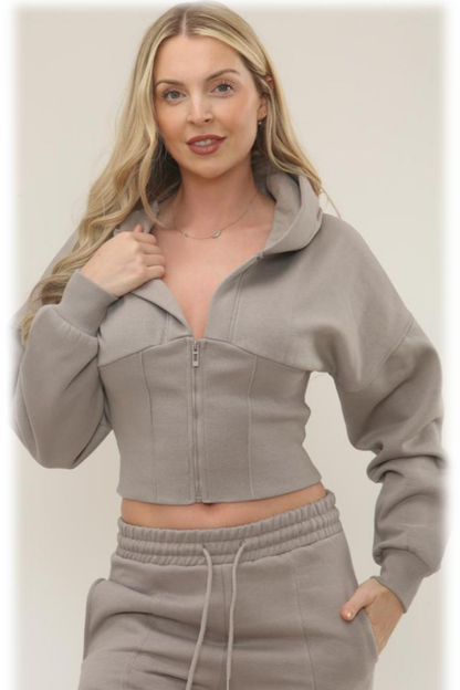Ribbed Corset Fit Trousers Set