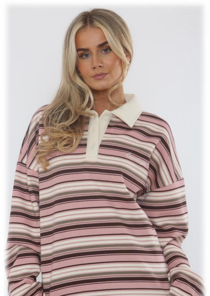 Rugby Collar Stripe Shirts