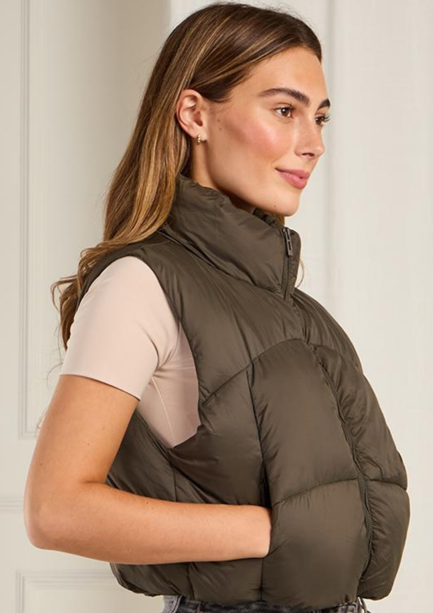 Puffer Cropped Gilet