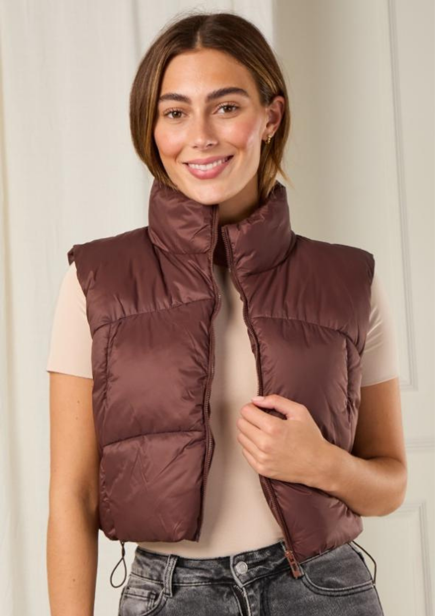 Puffer Cropped Gilet
