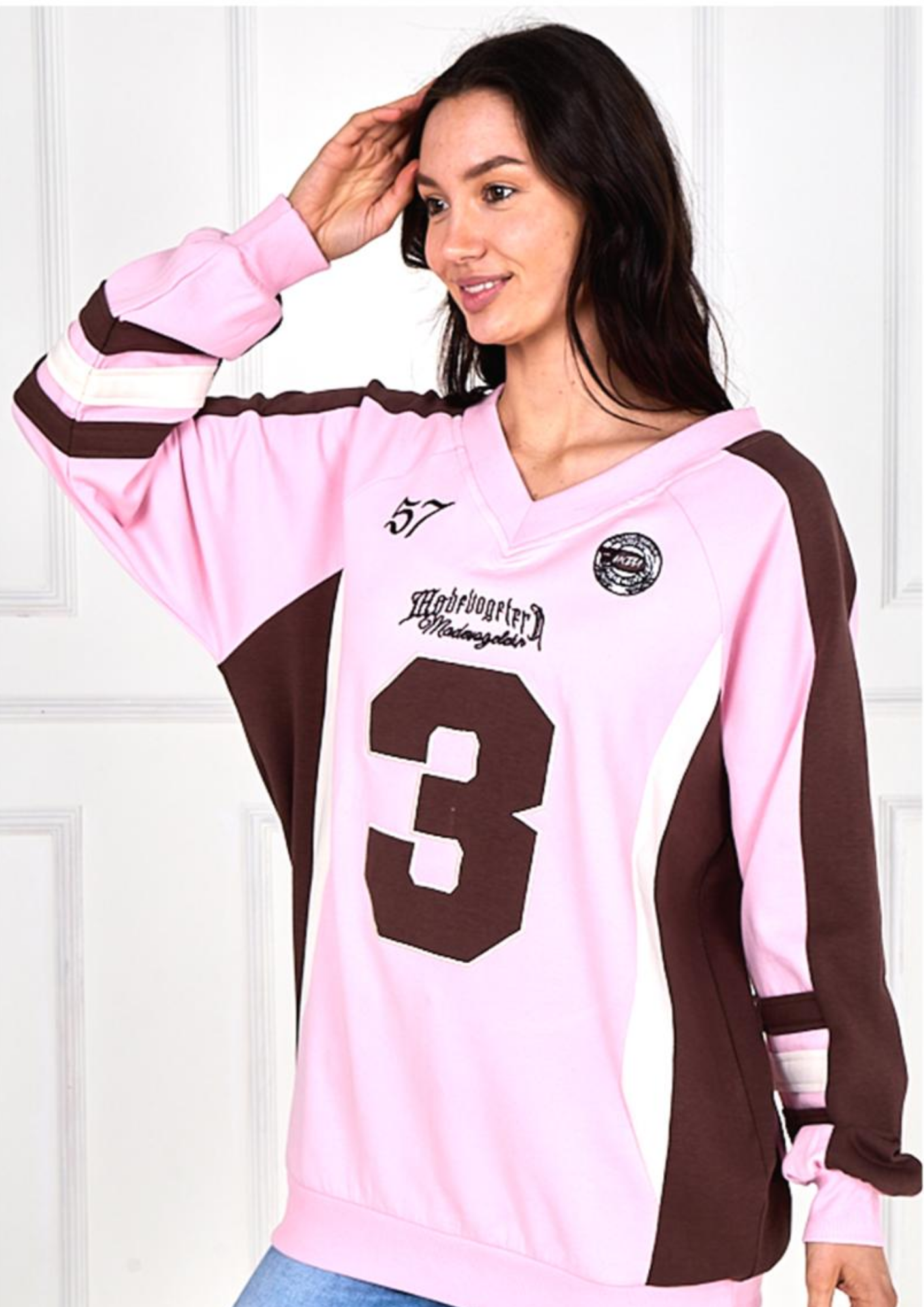 Oversized No. 3 Sport V Sweatshirt