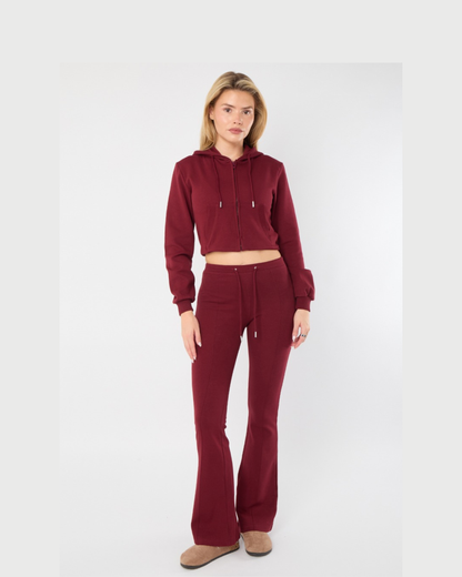 Cropped Zip Lounge Set