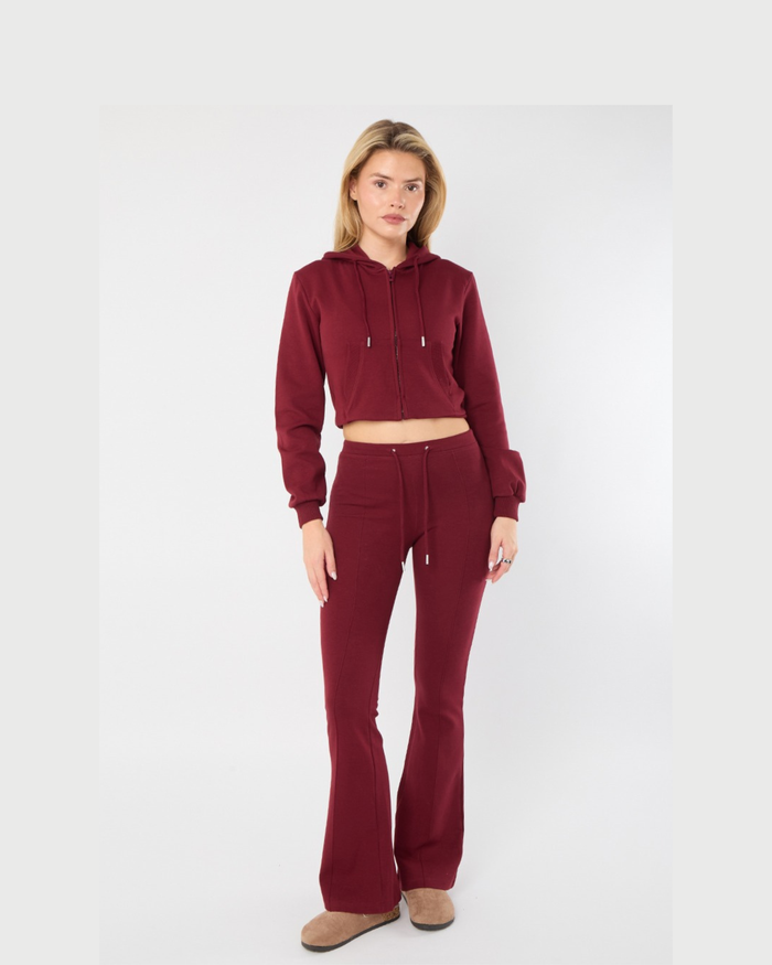 Cropped Zip Lounge Set