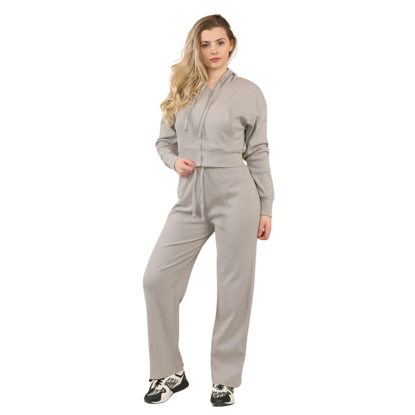 Soft Ribbed Zip Hoodie