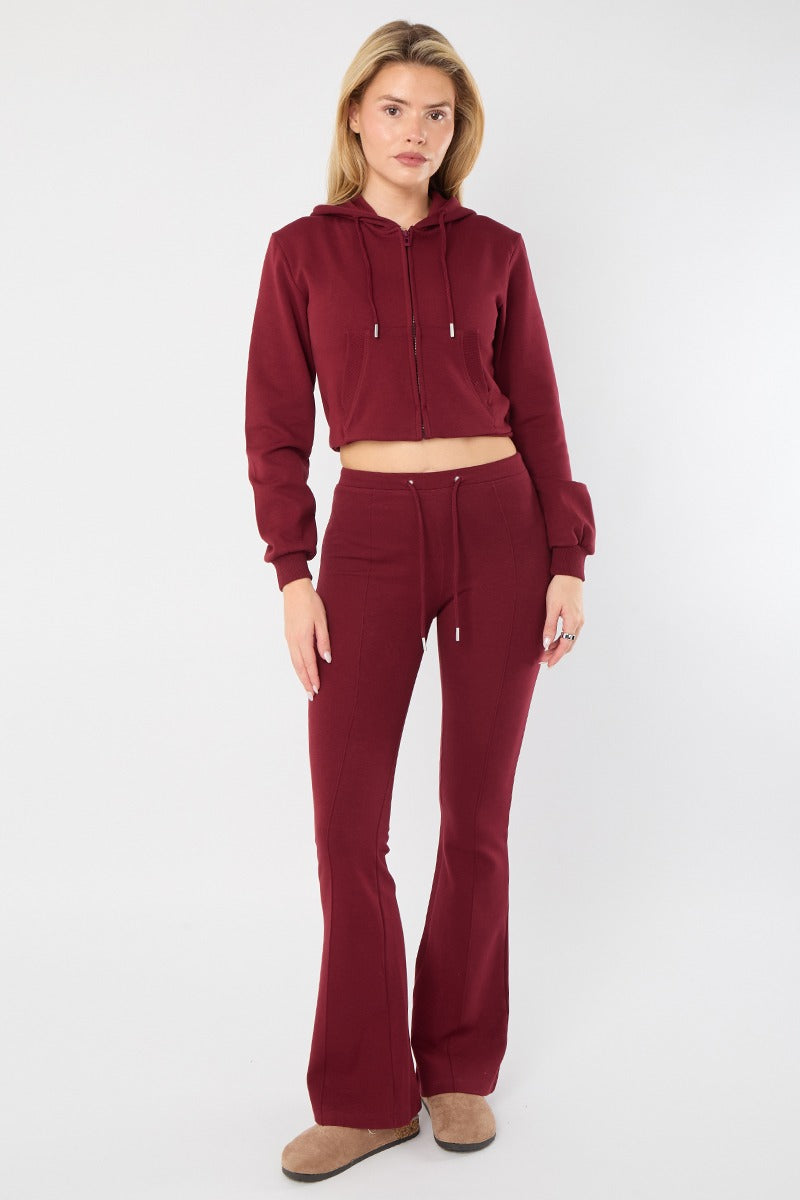 Cropped Zip Lounge Set