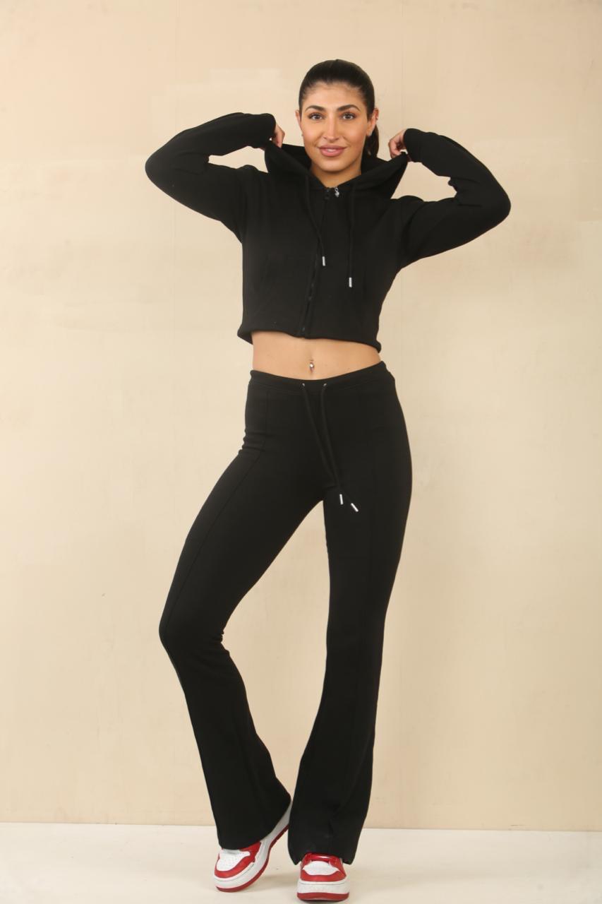 Cropped Zip Lounge Set