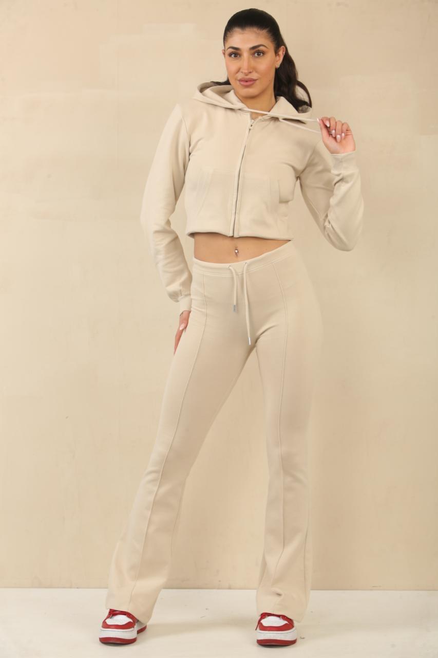 Cropped Zip Lounge Set
