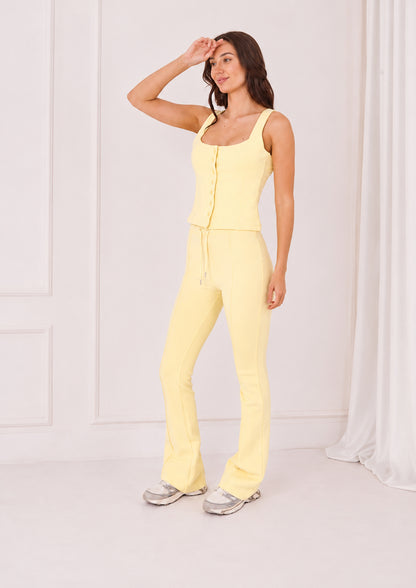 Interlock Button Detail Trappy Top Trouser Set